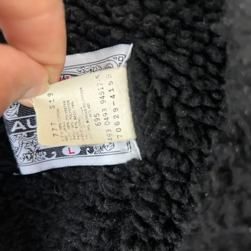 Levi's Authentic Sherpa Trucker Black Denim Jacket Size L